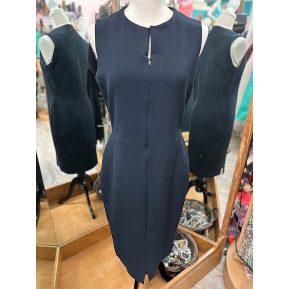 Massimo Dutti Navy Zipper Front Dress in 10 - Picture 1 of 3